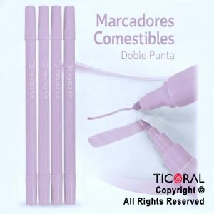 MARCADOR COMESTIBLE LILA PASTEL X 4